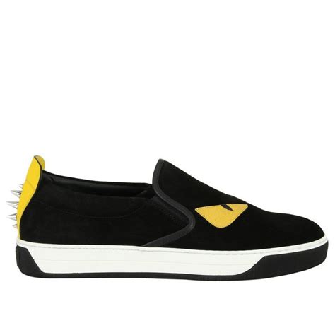 fendi permanent collection slip-on sneakers|Black technical mesh running sneakers .